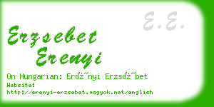 erzsebet erenyi business card